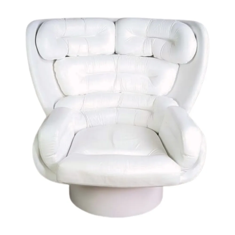 Original Elda chair Joe Colombo Sessel Vintage Comfort Leder weiß
