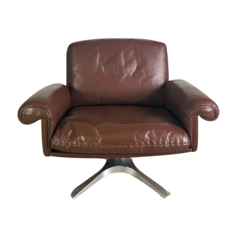 3x Original Midcentury Sessel de Sede DS 31 Leder braun Design 1