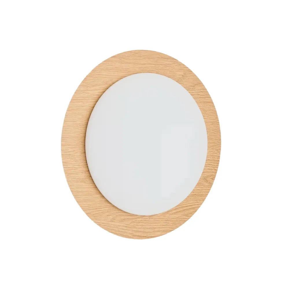 Plafon NOVAE hellbraun Stahl mit Holzoptik