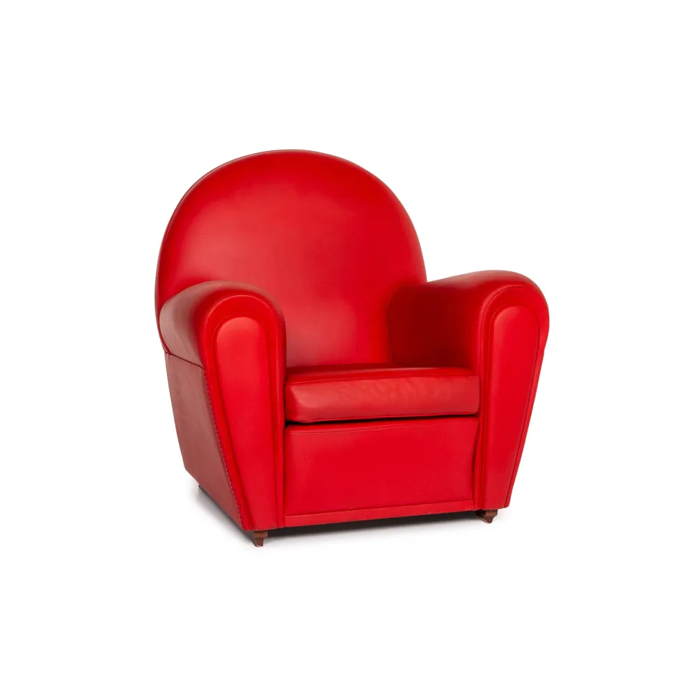 Poltrona Frau Vanity Fair Leder Sessel Rot #14446