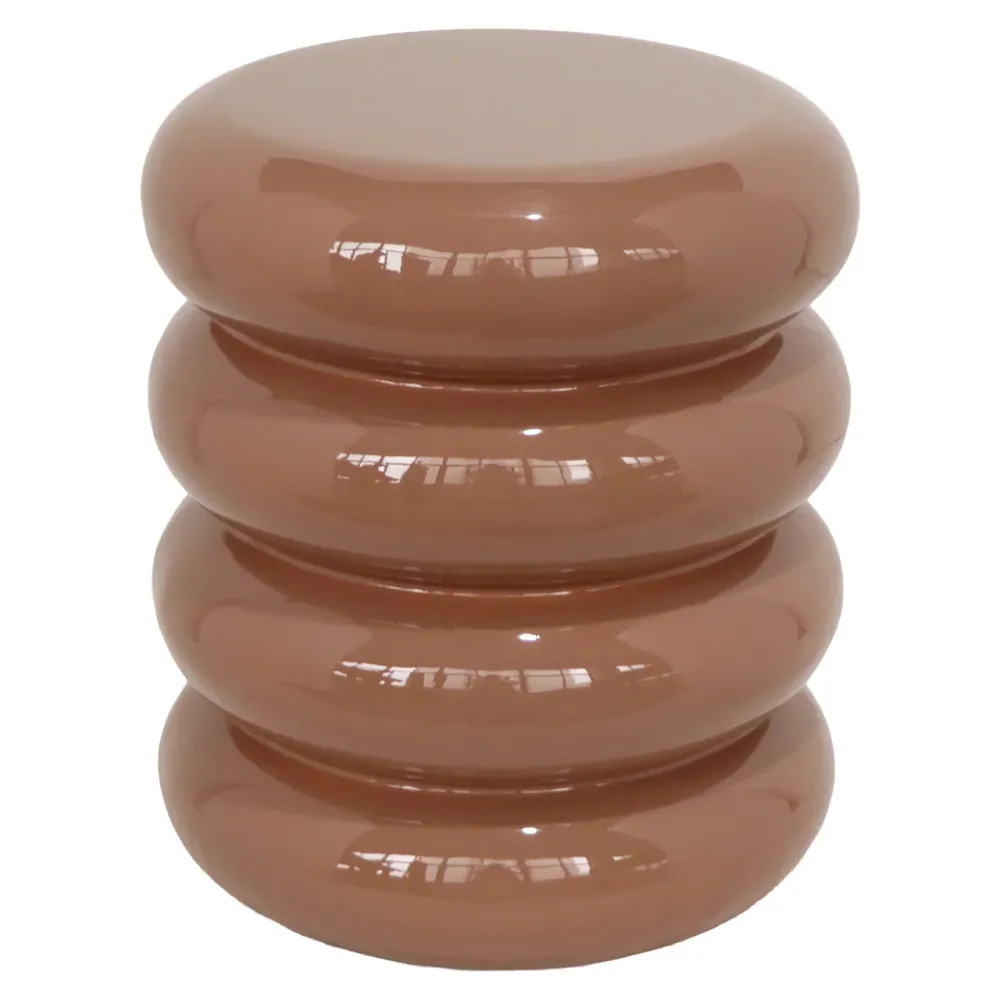 Richmond Interiors runder Hocker & Beistelltisch Indie | Mocha Mousse