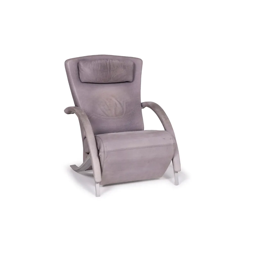 Rolf Benz L-SE 3100 Leder Sessel Grau inkl. Funktion #11274