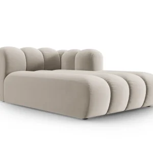 Samt-Sessel rechts LUPINE beige