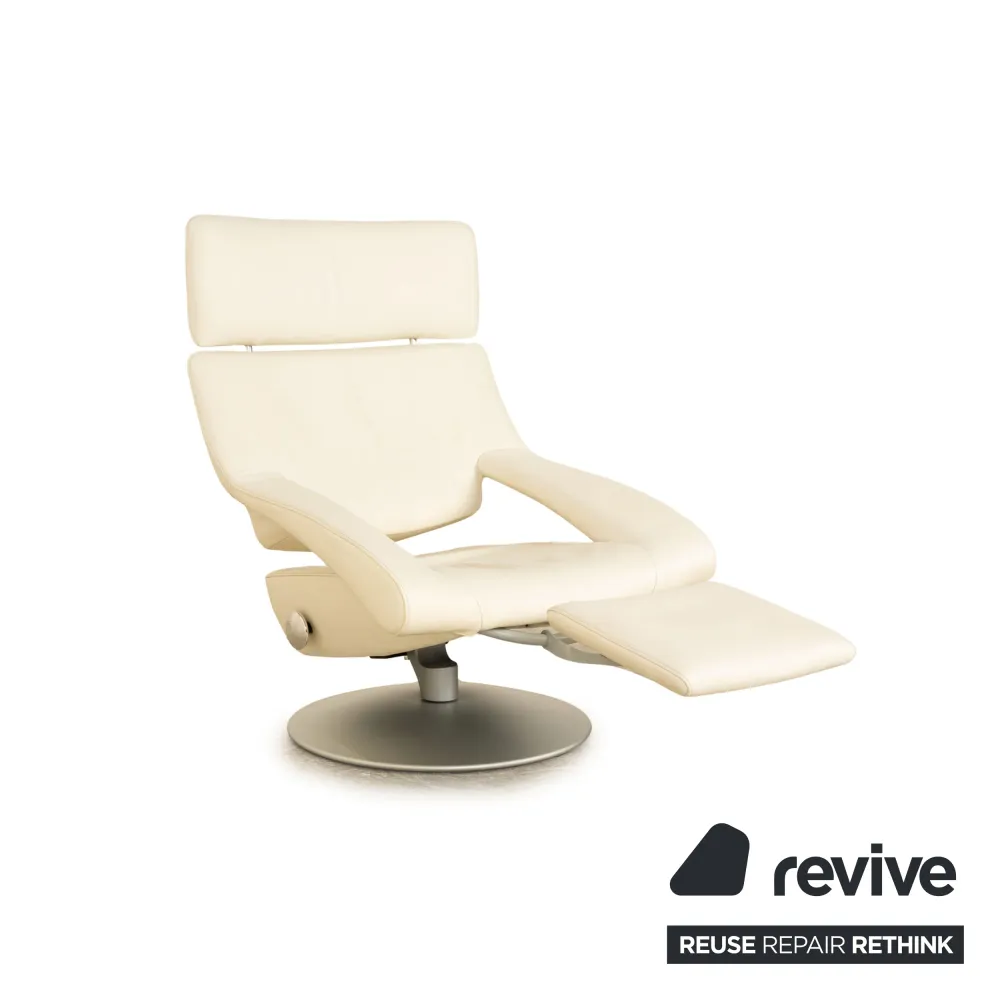 de Sede ds 255 Leder Sessel Creme manuelle Funktion