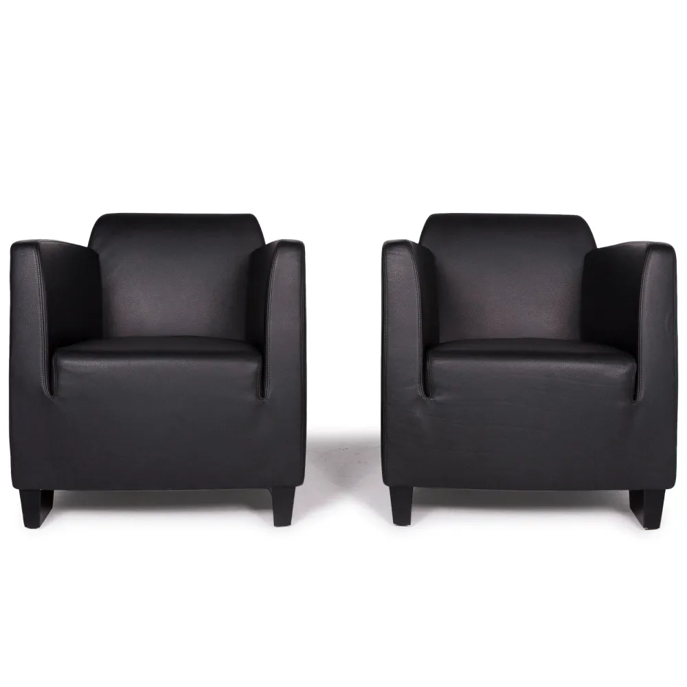de Sede ds 2620 Team wellis SeNa Leder Sessel Garnitur Schwarz #11477