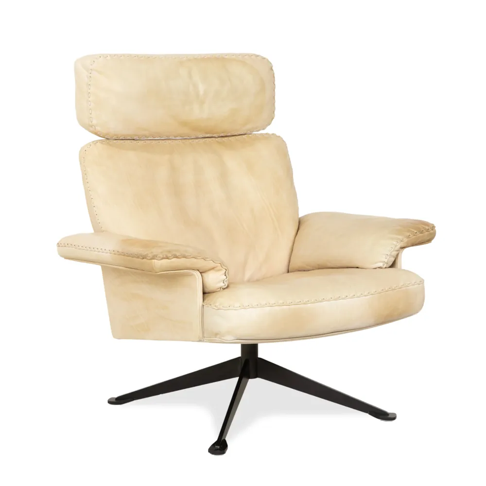 de Sede DS-31 Leder Sessel Creme manuelle Funktion