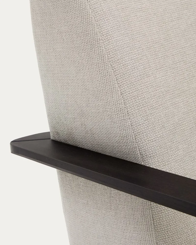 Sessel MEGHAN creme mit schwarzem Gestell