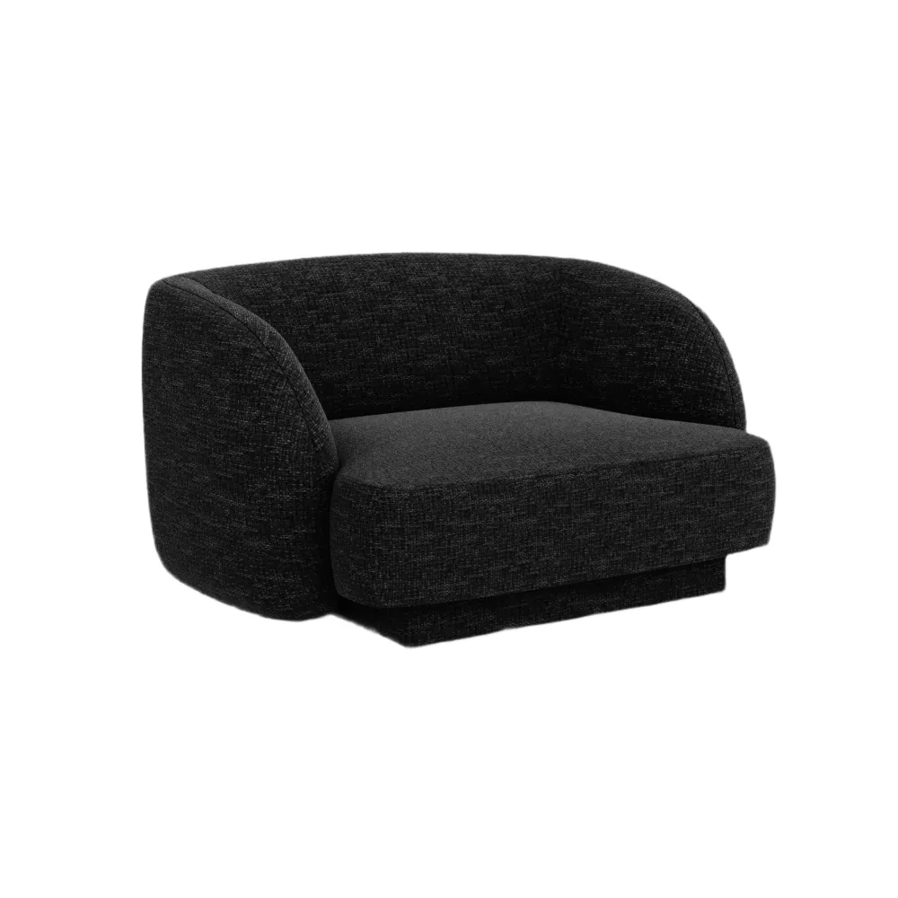 Sessel MILEY schwarzer Chenille