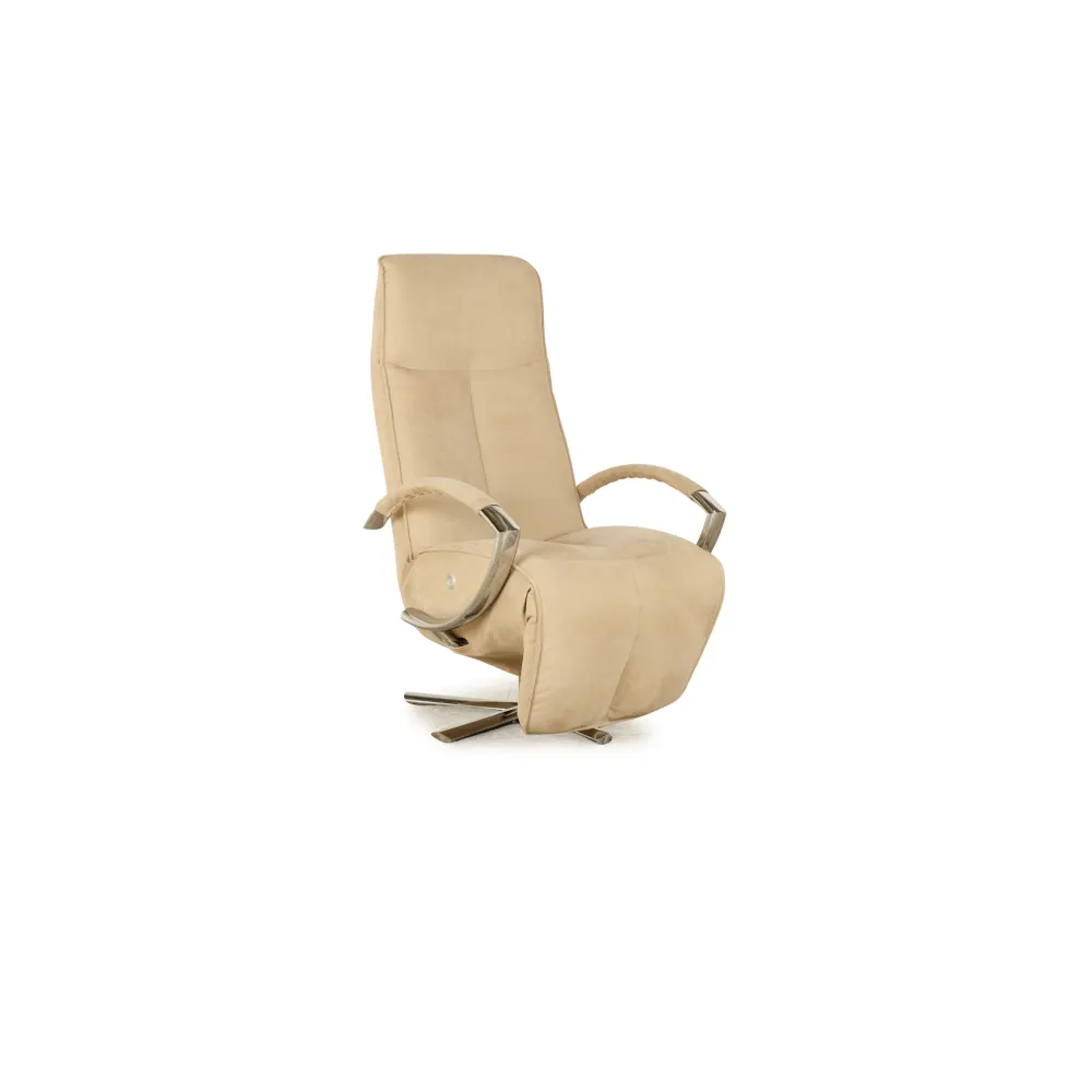 Strässle Carlo Stoff Sessel Creme Mikrofaser manuelle Funktion Relaxsessel