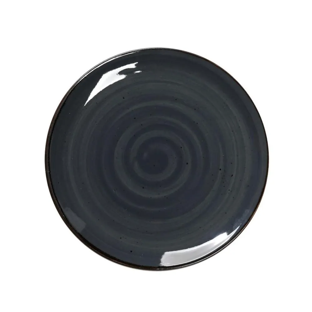 TERRA GREY FLACHER TELLER ⌀24,5 H:2 cm