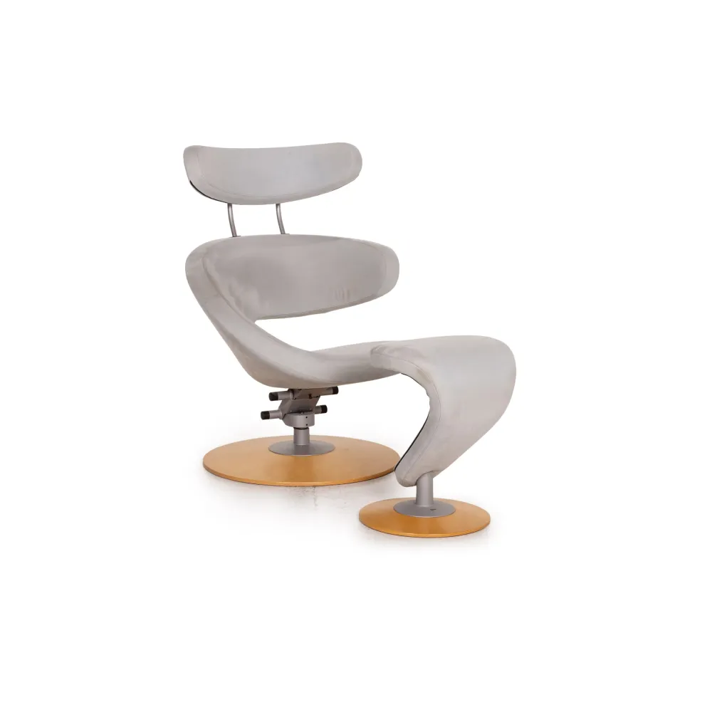 Varier Peel II Stoff Sessel inkl Hocker Grau Funktion Kopfstütze