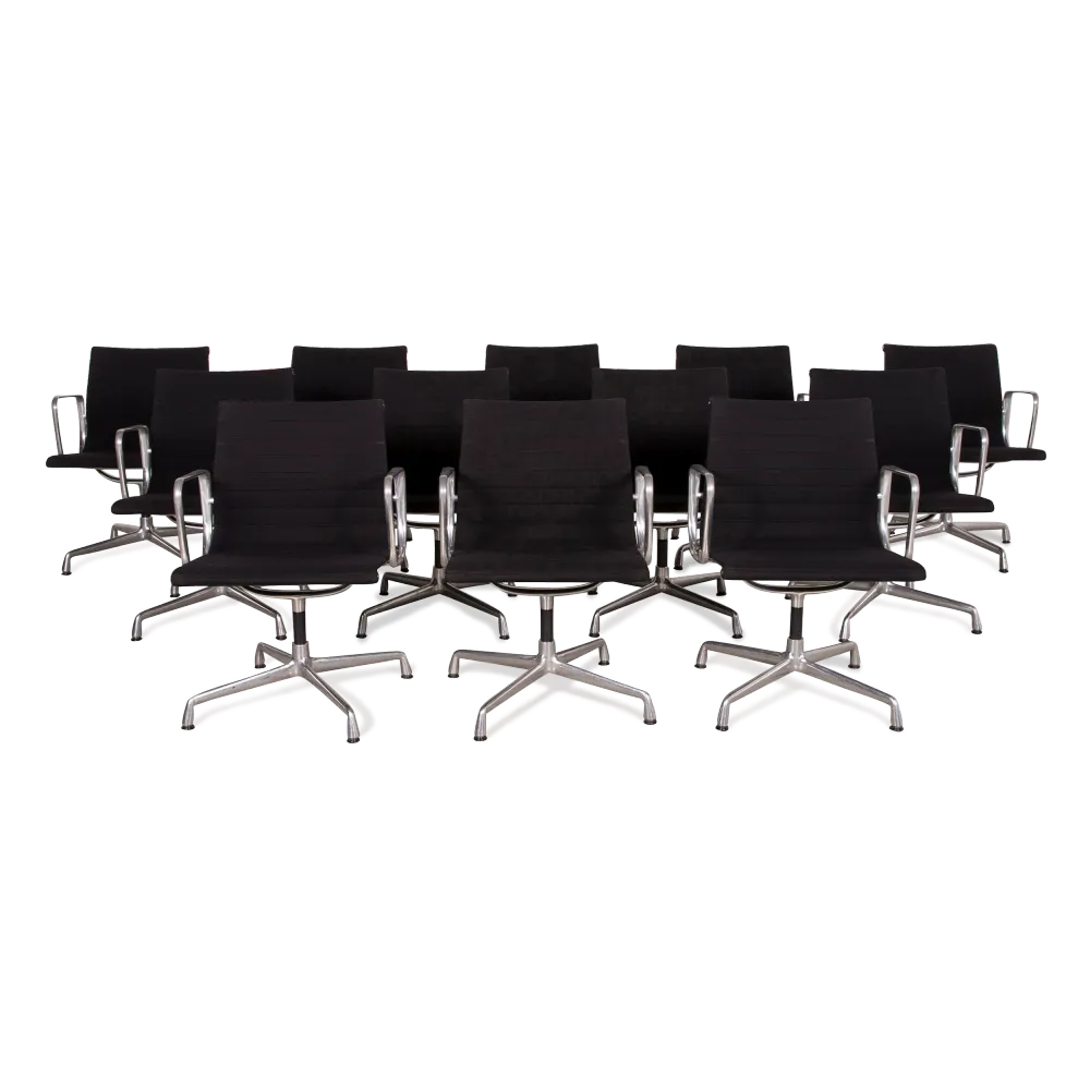 Vitra EA 108 Designer Stoff Sessel Garnitur Schwarz 12x Sessel #8508