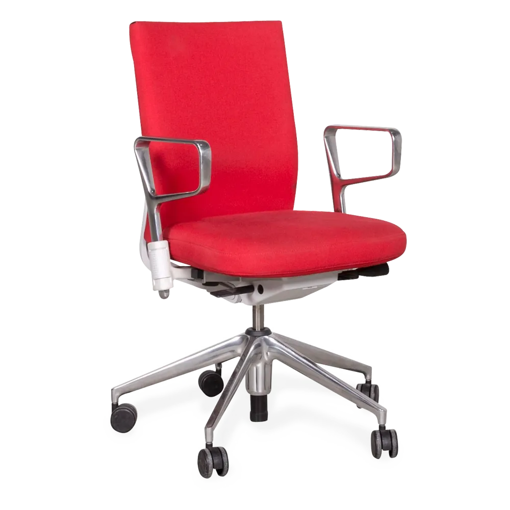 Vitra ID Soft Designer Stoff Sessel Rot Antonio Citterio Ringarmlehnen Funktion #8371