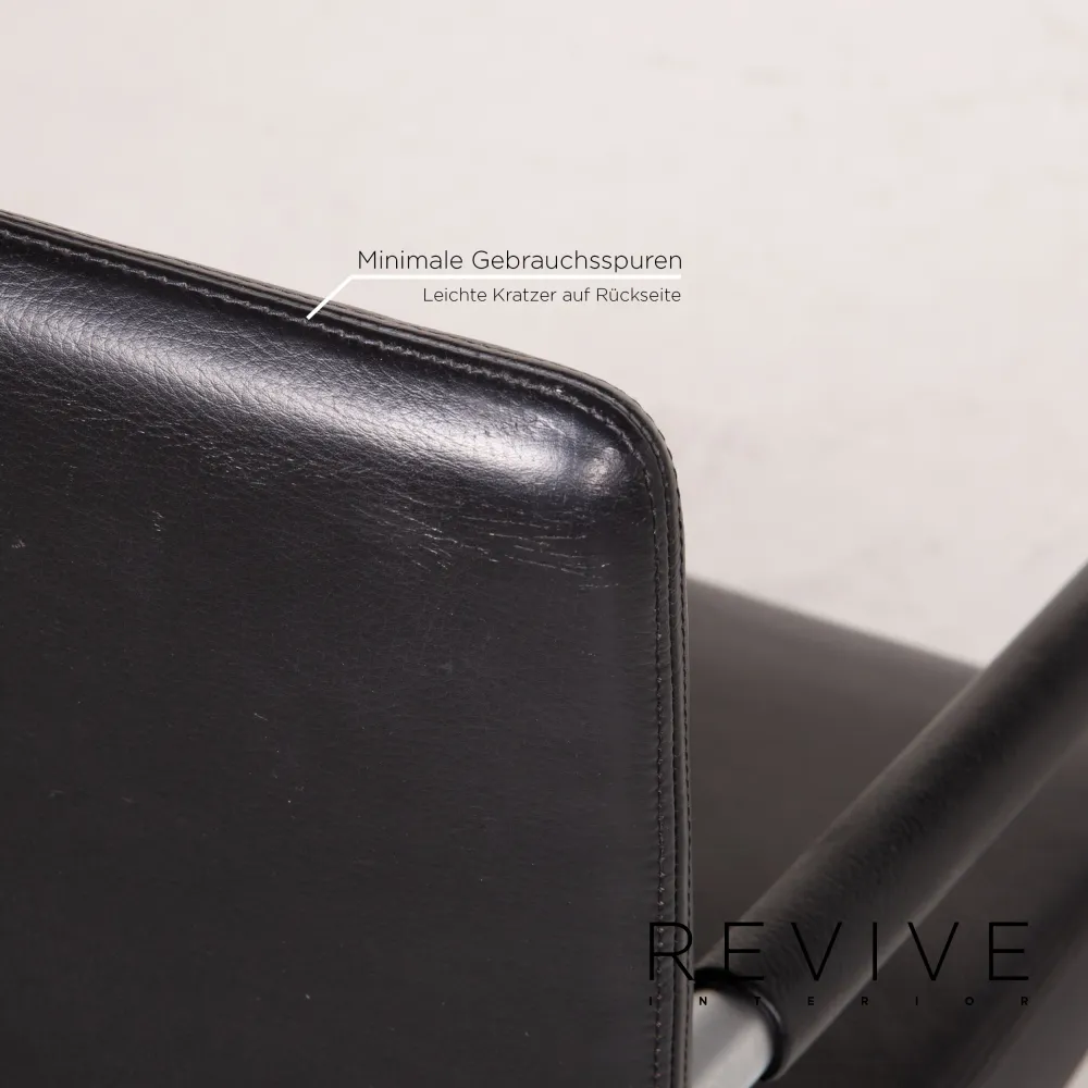 Walter Knoll Jason 1519 Leder Stuhl Schwarz Freischwinger