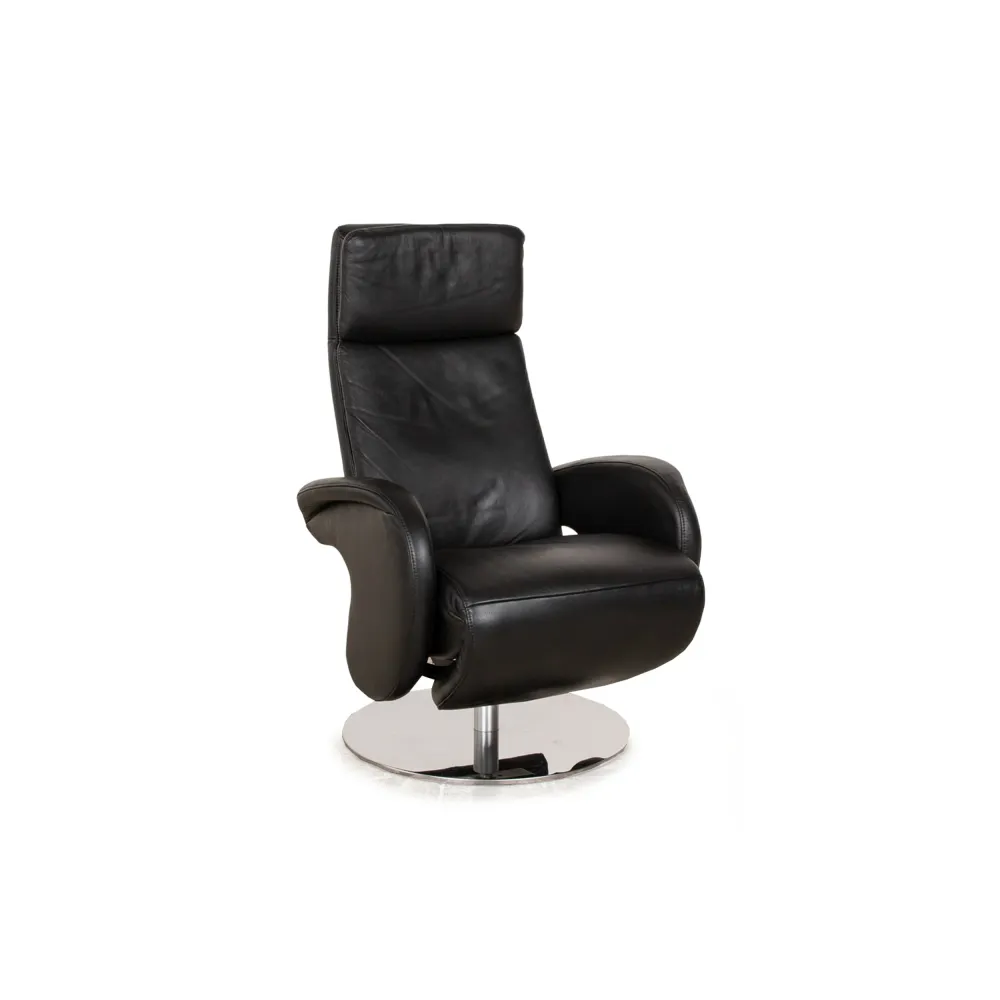 Willi Schillig Jupiter Leder Sessel Schwarz manuelle Funktion Relaxsessel
