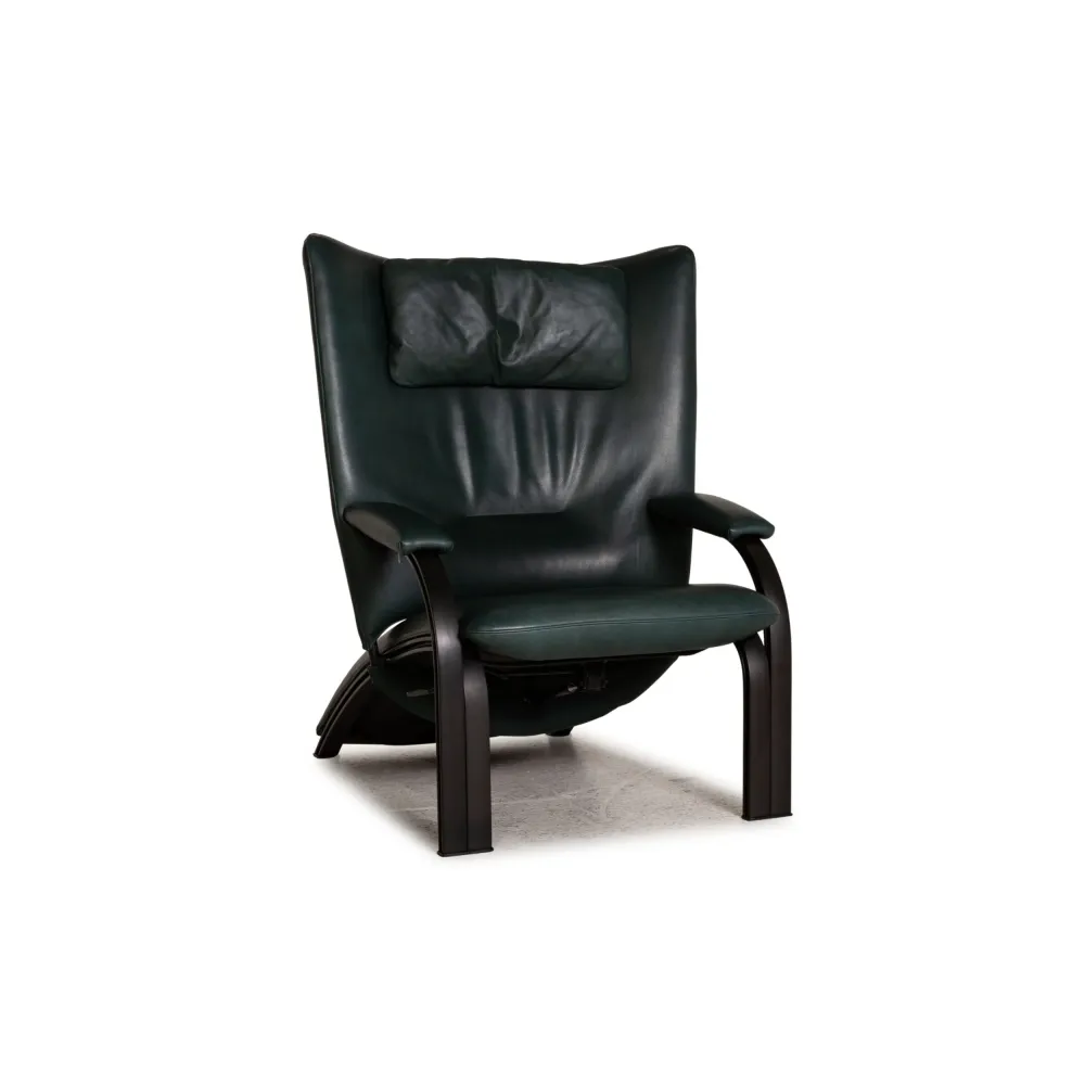 WK Wohnen Spot 698 Leder Sessel Dunkelgrün Funktion Relaxfunktion